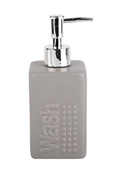 Sıvı Sabunluk Gri Modern 7x7x17cm 300ml Seti Siyah
