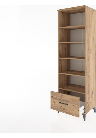 Hyperion Dolap 5 Raflı Tek Çekmeceli 60x44x195 Çam-çam Atlas Çam
