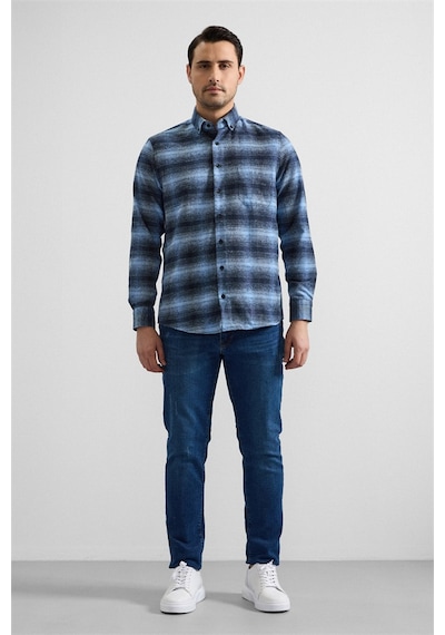 Süvari Lacivert Regular Düğmeli Yaka Kareli Casual Gömlek Gm2008000252-m09 Lacivert Süvari Lacivert Regular Düğmeli Yaka Kareli Casual Gömlek Gm2008000252-m09 Lacivert