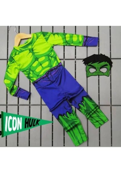Sevindir Kendini Erkek Çocuk Yeşil Hulk Kostümü Yeşil