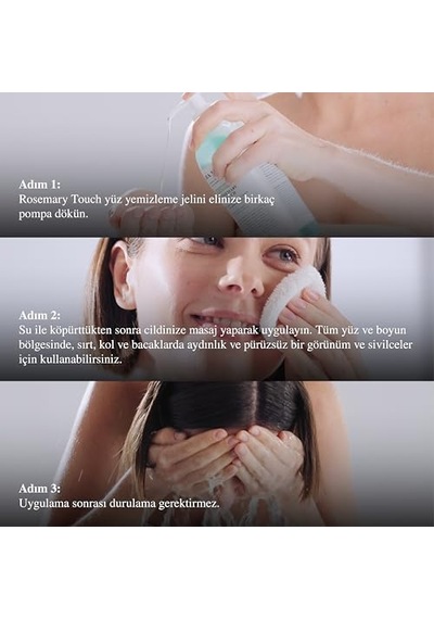 Face And Body Cleansing Gel 400ml Temizleme Jeli 3 Paketi