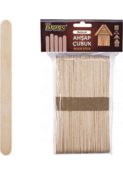 Brons Ahşap Dil Çubuğu Natural İnce
