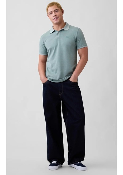 Gap Logo Pike Polo Yaka T-shirt 586306043 Kısa Kol Tişört Erkek T-shirt Yeşil