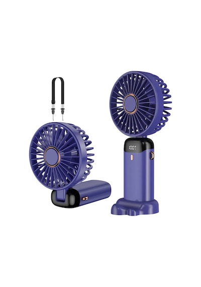Mini Klima Led Göstergeli Şarjlı El Fanı Vantilatör 5 Kademeli Hız Serinletici Parfümlü Fan