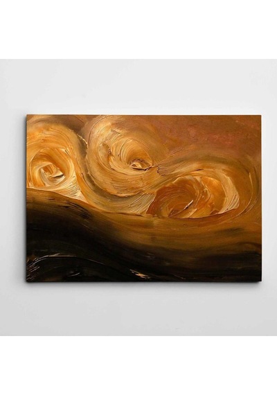 Karamel Soyut Modern Sanat Dekoratif Kanvas Tablo 70 X 100 Cm