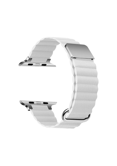 Ekılıf - Apple Uyumlu  Watch 42mm - Kordon Pu Deri Kordon Strap Kayış Krd-78 - Beyaz