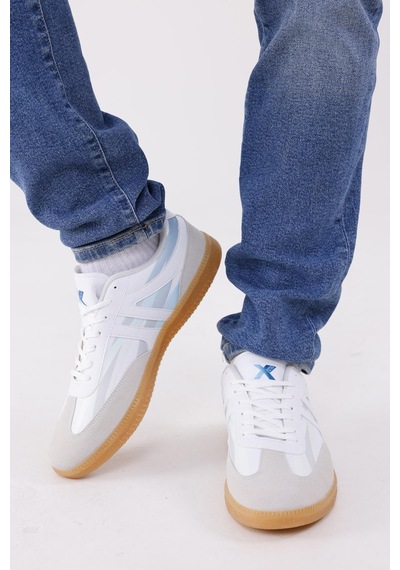 Dijital Baskı Unisex Beyaz-mavi Sneaker Ayakkabı Beyaz-mavi