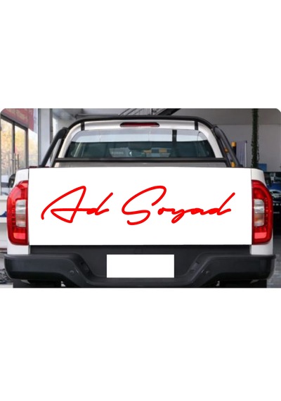 Kişiye Özel Ad Soyad İmza Sticker - Araba Oto Motosiklet Karavan Araç Sticker - 00028 12 Cm