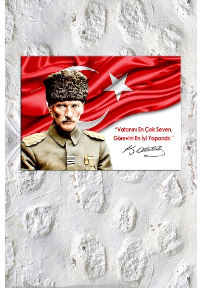 Atatürk Mustafa Kemal Makam Panosu Kanvas Tablo Resmi Kurumlar Okullar 8farklı Ölçü