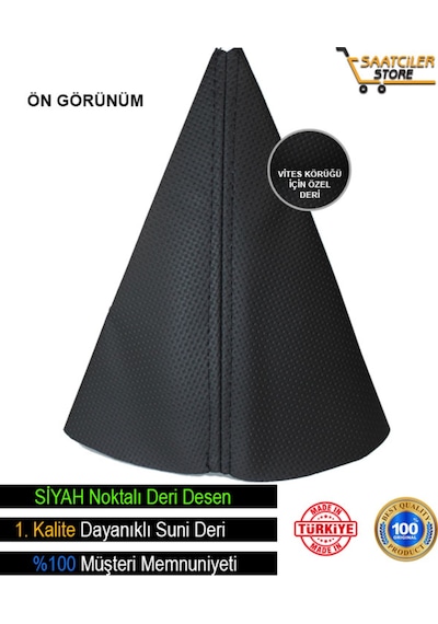 Mazda 5 Siyah Nokta Desenli Deri Spor Dikiş Vites Körüğü Renkli