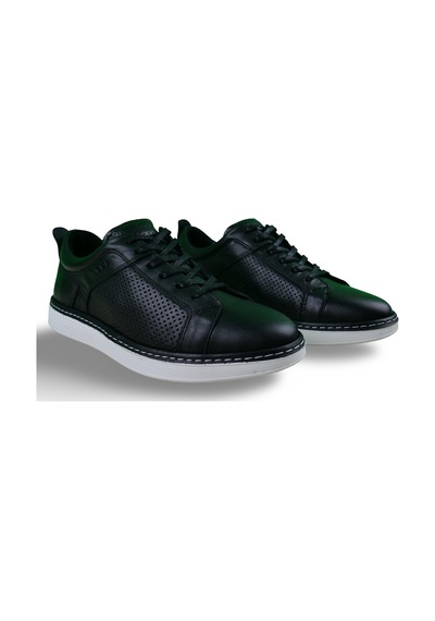 Erkek Hakiki Deri Sneaker Siyah