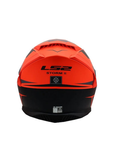 Ls2 Storm 2 Fist Full Face Motosiklet Kaskı Siyah Vizörlü Turuncu - Siyah