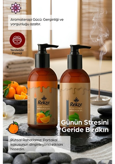 "yenilebilir Portakal Aromalı & Natural Masaj Yağı 120 Ml Doğal Ve Rahatlatıcı Vücut Bakım Yağı" - 300590082