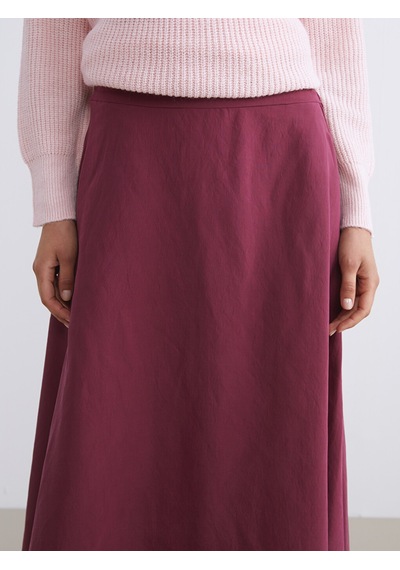 Lcw Modest Bordo Beli Lastikli Modal Karışımlı A Kesim Etek