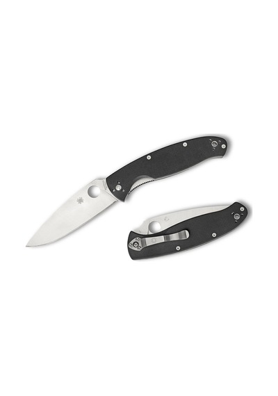 Spyderco Resilience Black G-10 Plainedge Kamp Çakı Siyah