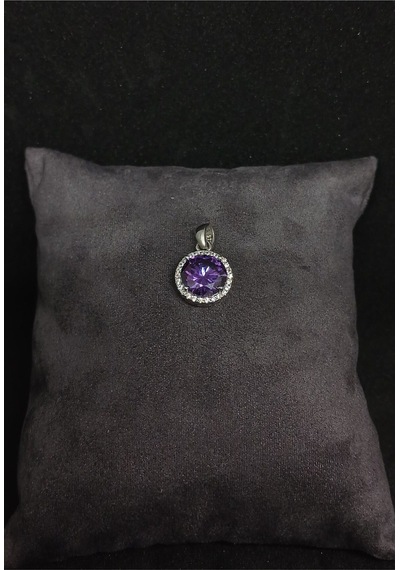 Elmas Kesim Taşlı Gümüş Takı Seti - Kolye Ucu, Küpe Ve Yüzük Gümüş