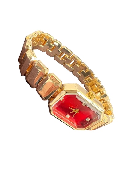 Gold Çelik Saat Yeni Model Bordo Renk