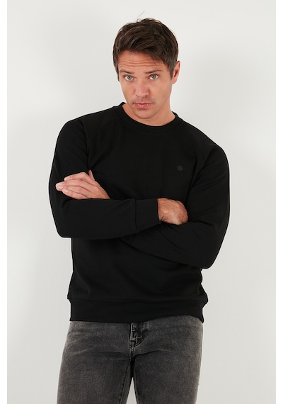 Buratti Streç Pamuklu Relaxed Fit Bisiklet Yaka Erkek Sweat 5901210 Siyah