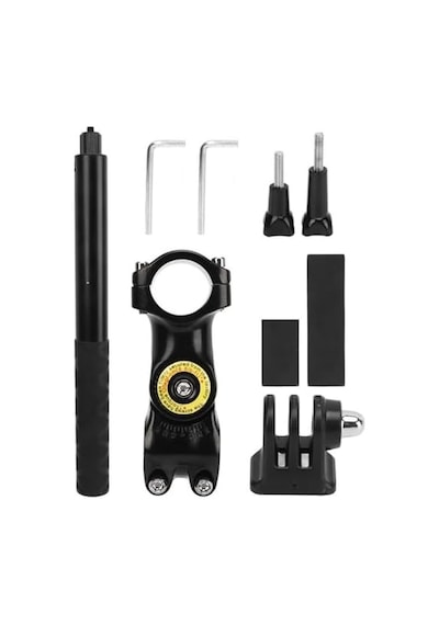 Gidon Montajlı Görünmez Selfie Çubuğu, Insta360 X3, X2, X4, X5, One Rs, Go 3, One X, Evo İle Uyumlu, Alüminyum Katlanabilir Çubuk, 1/4 Vidalı Bağlantı, 360 Görünmez Çekim, Gd01, Siyah 50 x 22