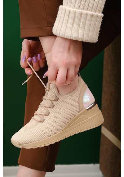 Delisle Fileli Kalın Topuklu Kadın Sneaker 001