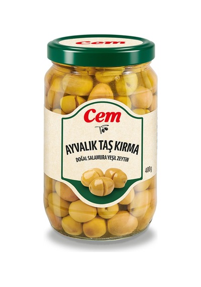 4 Adet Cem Ayvalık Taş Kırma Zeytin 400g 291-350 Ad/kg