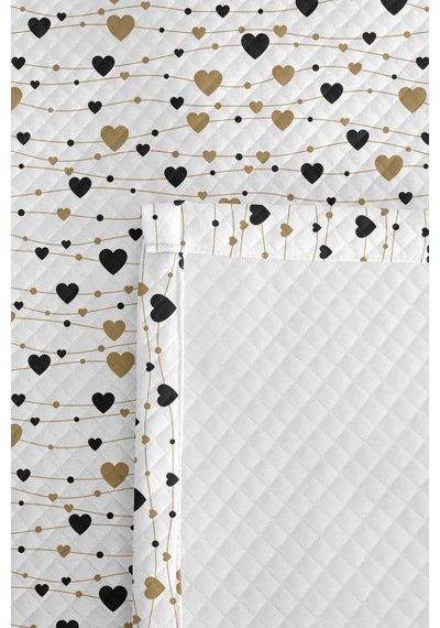 Siyah Kalpli Modern Genç Odası Tek Kişilik Pike Takımı-bej Geometrik 160x220cm Kapitone Yatak Örtüsü Dingin Kumsal Uyumu