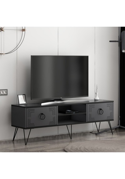 Milestone Tv Ünitesi - Antrasit / Siyah Antrasit