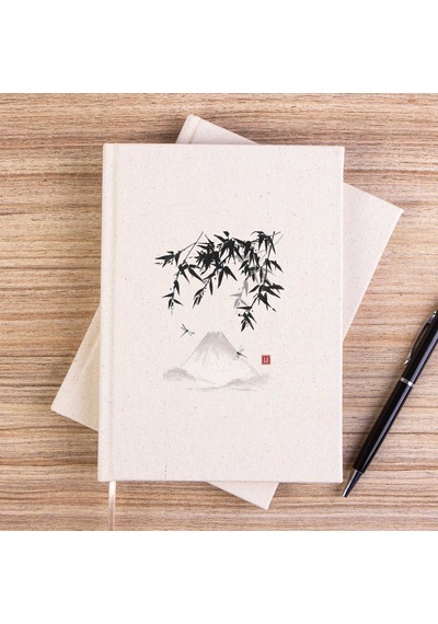 China Mountain Scenery Çizgisiz Kanvas Defter Krem