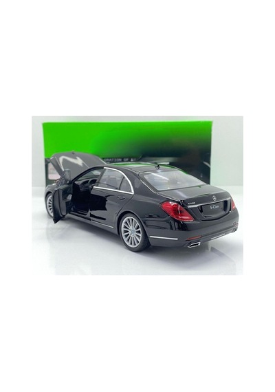 Mercedes-benz S-class 1:24 Siyah Diecast Metal Model Araba Kapıları Açılabilir Çok Renkli