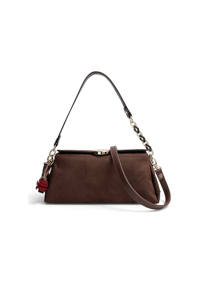 Silver & Polo Silver Polo Kahve - Kahve Süet Kadın Omuz Çantası Sp1294 Kahverengi