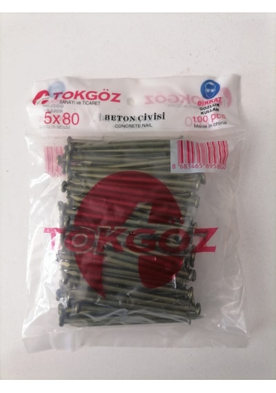 Beton Çivisi 5x80 1 Paket 100 Adet