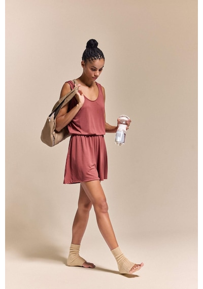 Defacto Yuvarlak Yaka Kolsuz Modal Mini Tulum H1202ax26hsbr160 Bordo-br160