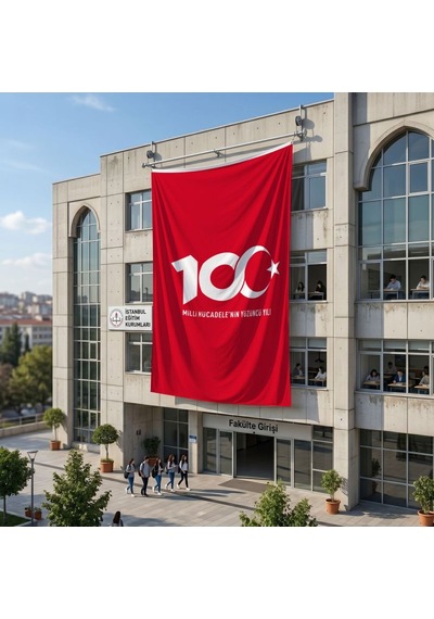 Kırmızı Türkiye Cumhuryetinin 100.yılı Poster Bayrak Raşel Kumaş 6x9 Metre Ata53 Diğer