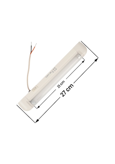 Mega Oto Market 6w 24v Karavan 27 Cm Elektronik Floresan Kabin Tavan Lambası - Mavi Işık