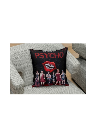 Owl Bag Babymonster Psycho Desenli Tasarım Kare B0ş Yastık Kılıfı Çok Renkli