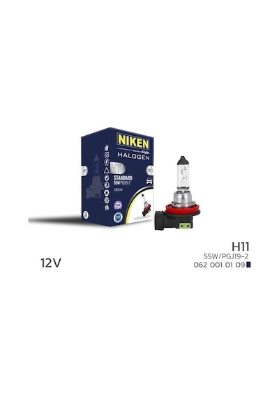 Nıken H11 55w Halojen Ampul Pgj19-2 12v 64211 0620010109 / Nik