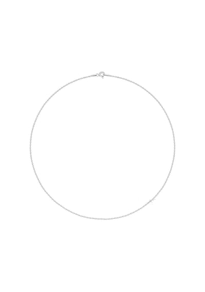 Brezza Lusso Jewelry 925 Ayar Gümüş Ince Kadın Kolye Zinciri 42 CM
