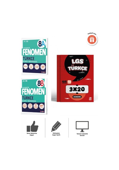 Fenomen 2027 8. Sınıf Lgs A - B Türkçe Soru Bankası Ve 3x20 Deneme Bigelio Yayıncılık