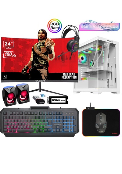 Xaser XSR900 i5-12400F 16 GB 512 GB M.2 NVMe SSD 8 GB RTX4060Ti 24" Free Dos Masaüstü Oyuncu Bilgisayarı