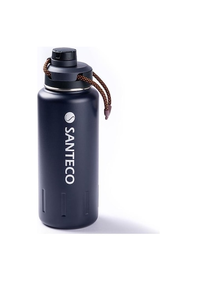 Haers Lacivert Çift Katmanlı Paslanmaz Çelik Termos Su Şişesi 950ml Lacivert