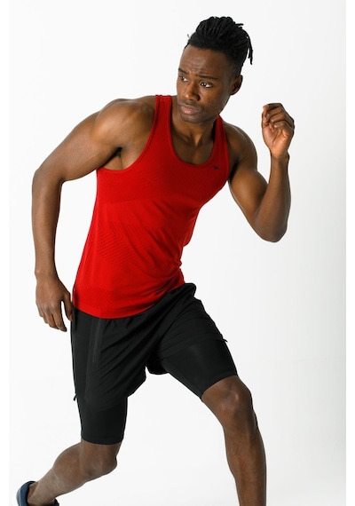 Maraton Active Ekstra Slim Erkek Atlet Yaka Kolsuz Training Kırmızı Atlet 824011-Kırmızı