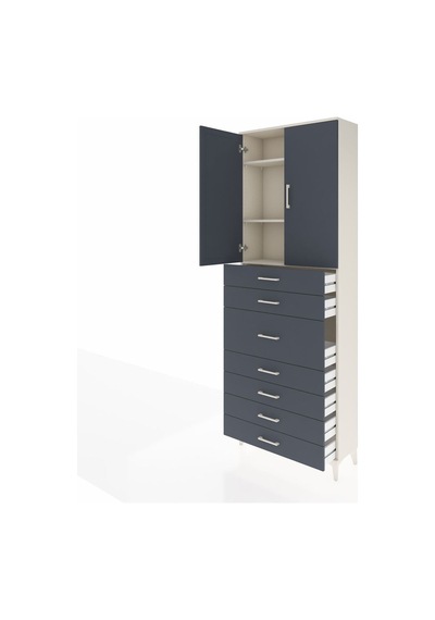 Arges Dolap 3 Raflı 7 Çekmeceli 2 Kapaklı 88x30x243 Aytaşı-an... Aytaşı