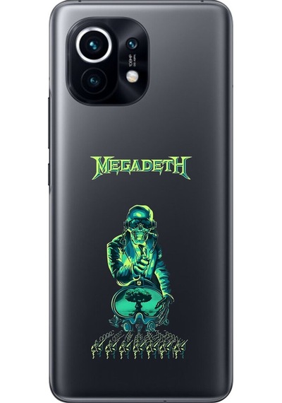 Xiaomi Mi 11 Uyumlu Şeffaf Kılıf Mega Death Tasarımlı