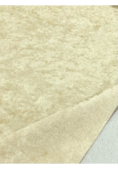 Enesar Home Parlak Kadife Açık Gold Kumaş Döşemelik Kumaş (Likrasiz & Astarli) 100 x 140 cm