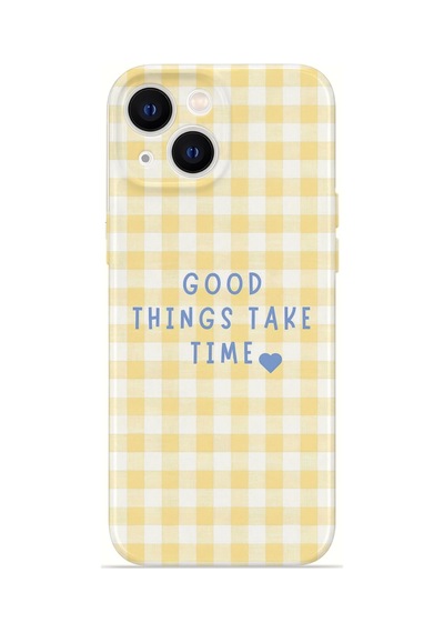 Apple iPhone Uyumlu 15 Vorian İnce Kamera Korumalı Mika Kılıf Good Things Gingham Good Things Gingham Mika