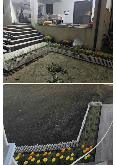 Dekoratif Bahçe Çiti Bordür Plastik Çit 59 Cm Peyzaj Çiçek Koruma Panel Beyaz 20'li 11.8 Mt