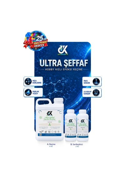 Erkon Kimya Ultra Şeffaf Hızlı Hobby Epoksi 6 Kg