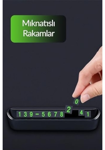 Telvesse 2li Set Araç Park Telefon Numaratörü Güneşlik Kartlıklı Gözlük Tutucu Aparatı Parkmatik Aç Kapa