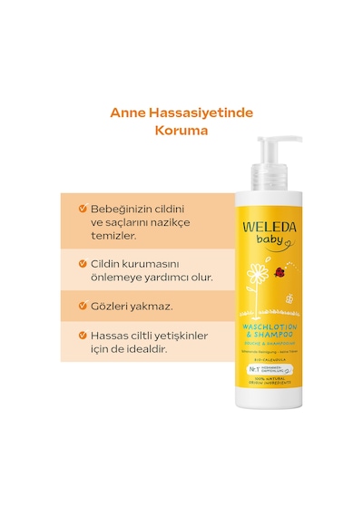 Weleda Calendula Özlü Organik Saç ve Vücut Şampuanı 400ml
