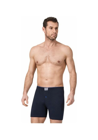 Namaldı 6 Adet Lacivert Renk Düğmeli Penye Boxer Lacivert
